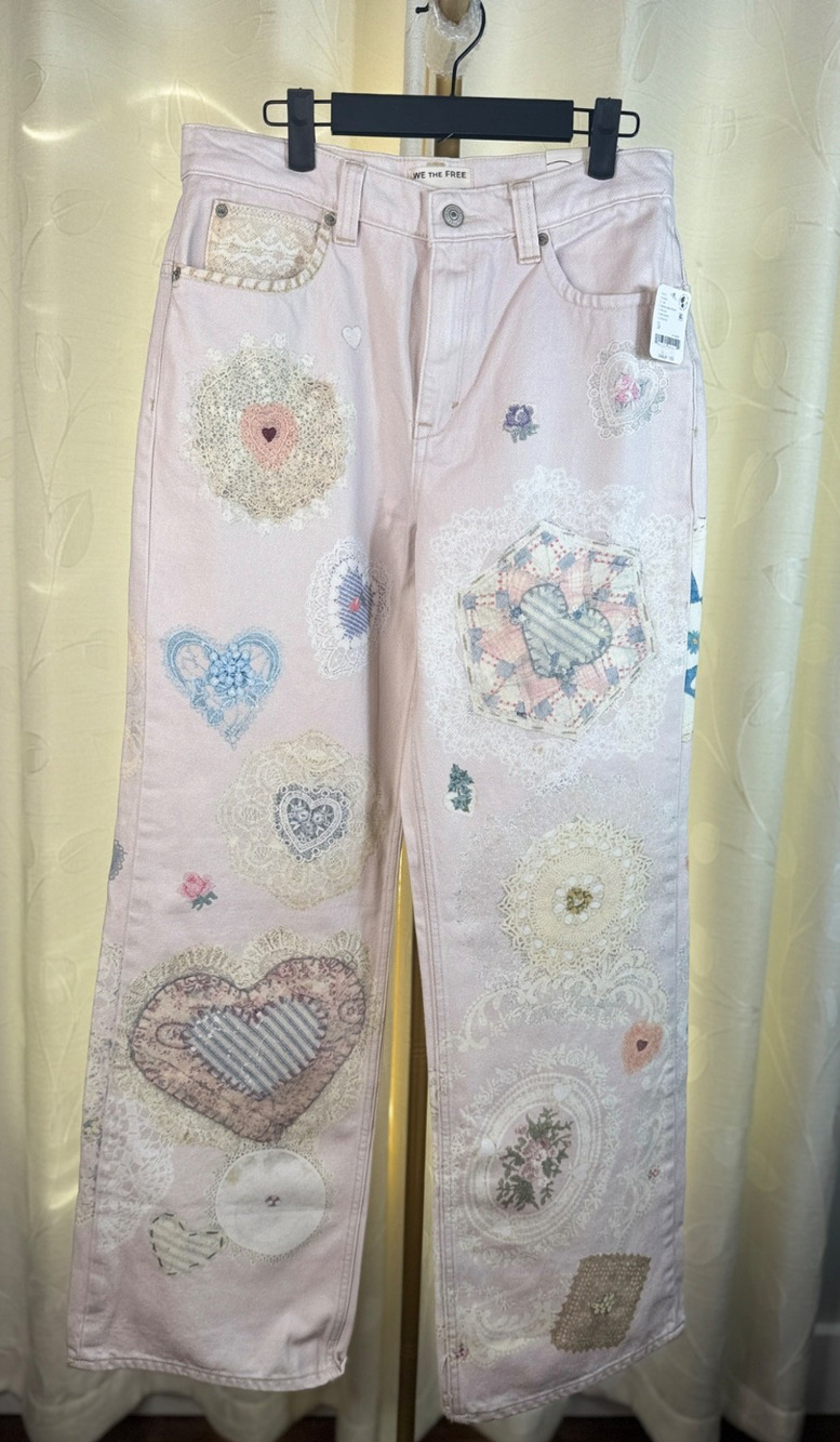 Free People Illusions Slouch Straight Leg Jeans, Size 28/US 6 - Picture 4 of 16